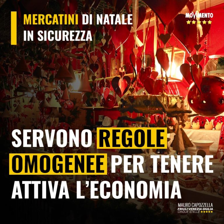 Regole omogenee per mercatini di Natale in sicurezza