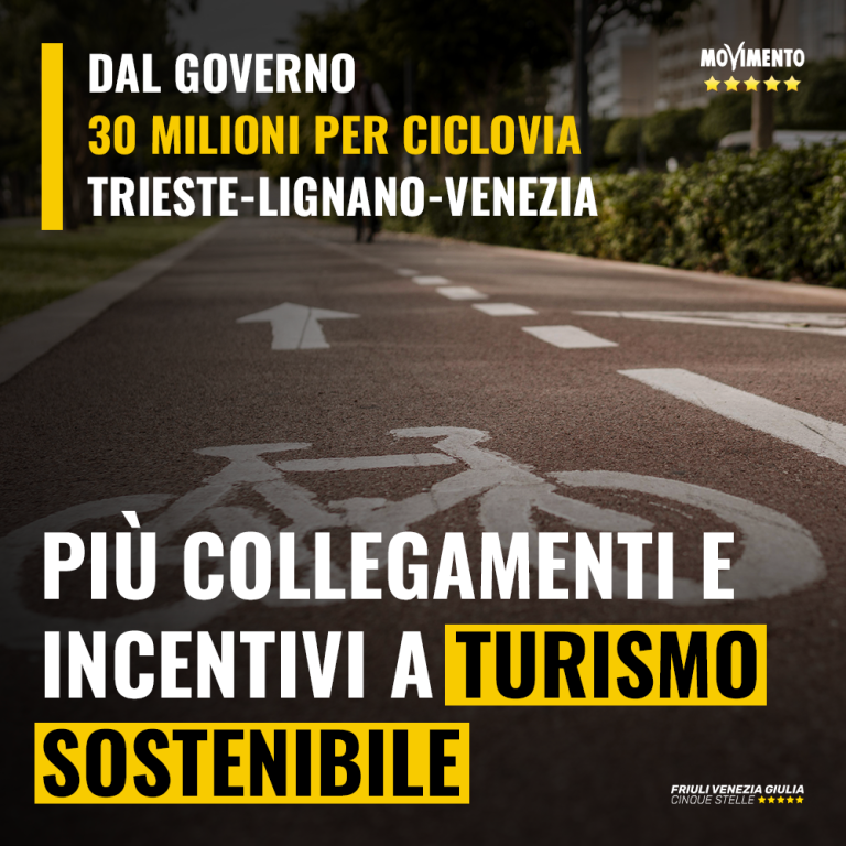 30 milioni di euro per ciclovia Trieste – Lignano – Venezia