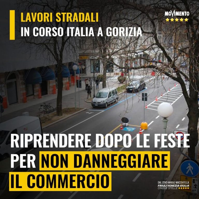 Lavori in Corso Italia a Gorizia dopo le feste