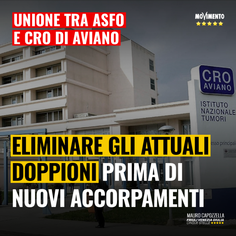 Unione ASFO – CRO, si parta da disegno sistemico