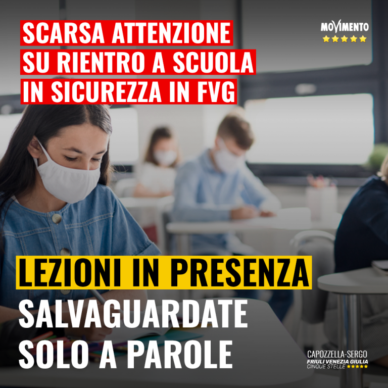 Scarsa attenzione al rientro a scuola in sicurezza