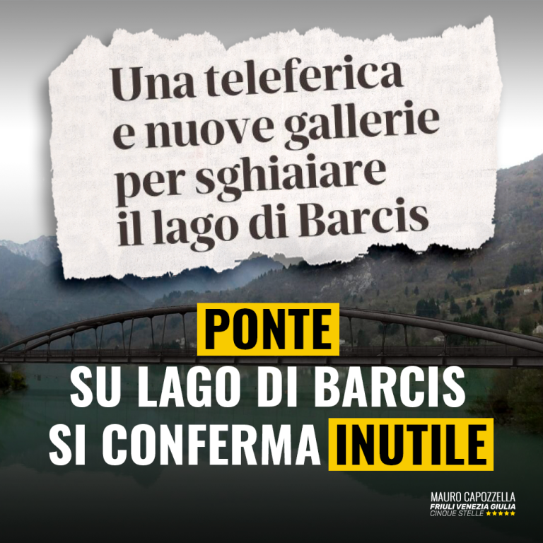 Ponte sul lago di Barcis si conferma inutile