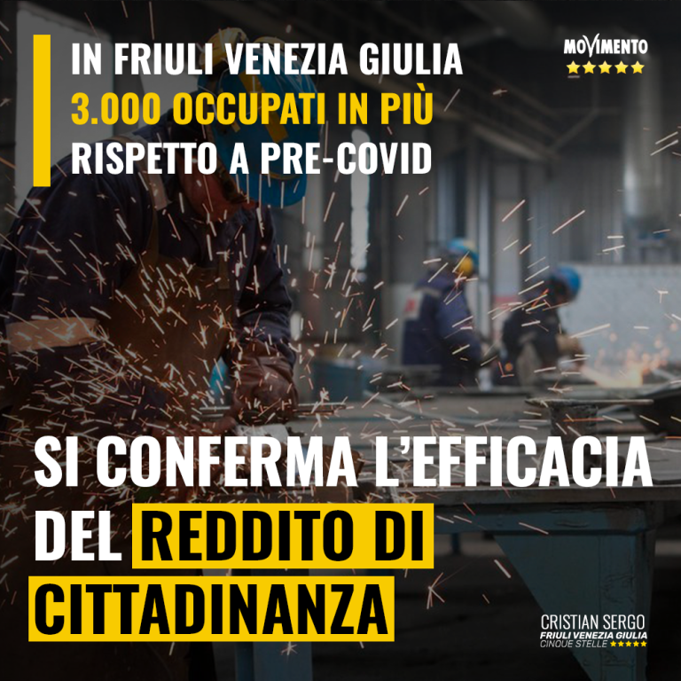 Tremila occupati in più confermano l’efficacia del Reddito di cittadinanza