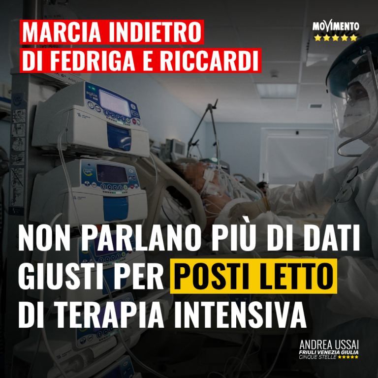 Terapie intensive, marcia indietro di Fedriga e Riccardi