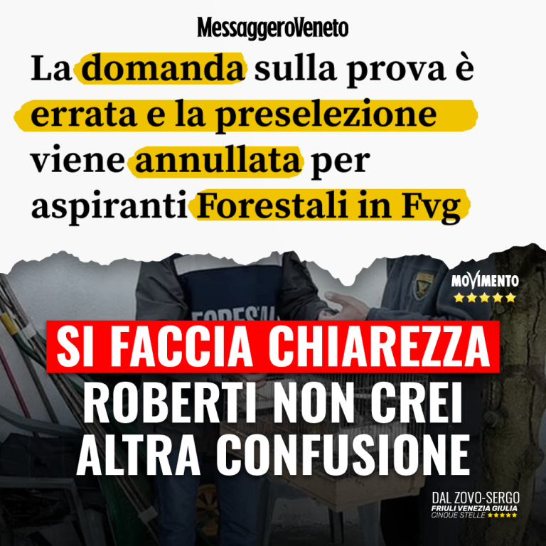 Concorso forestali, Roberti non crei altra confusione