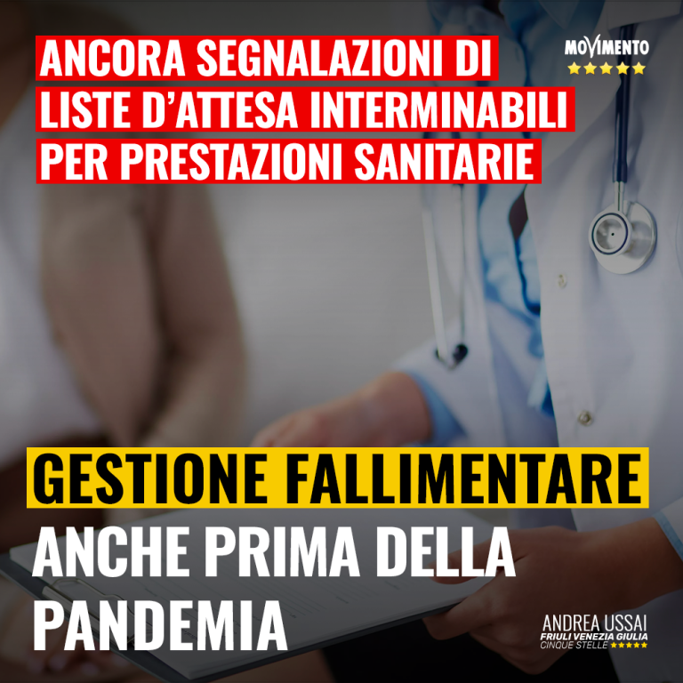 Sanità, continue segnalazioni di liste d’attesa interminabili