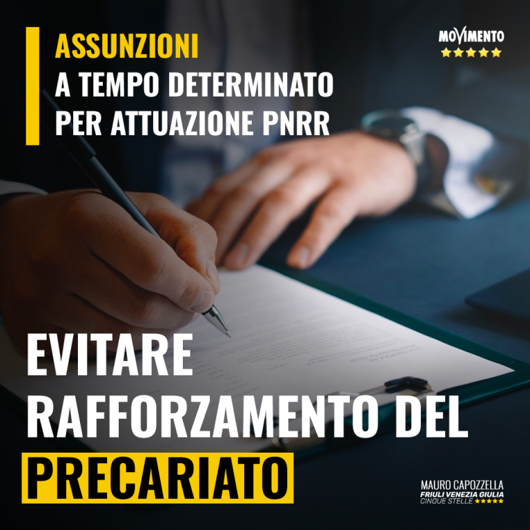 Assunzioni per attuazione PNRR, evitare rafforzamento del precariato