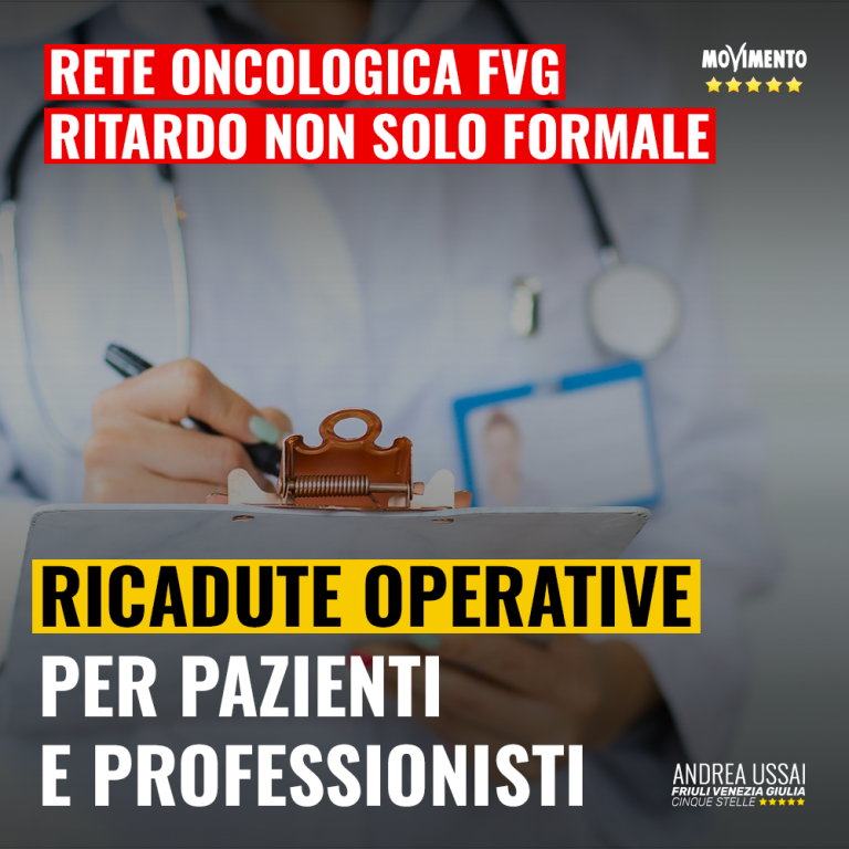 Rete oncologica, FVG in ritardo non solo sul piano formale