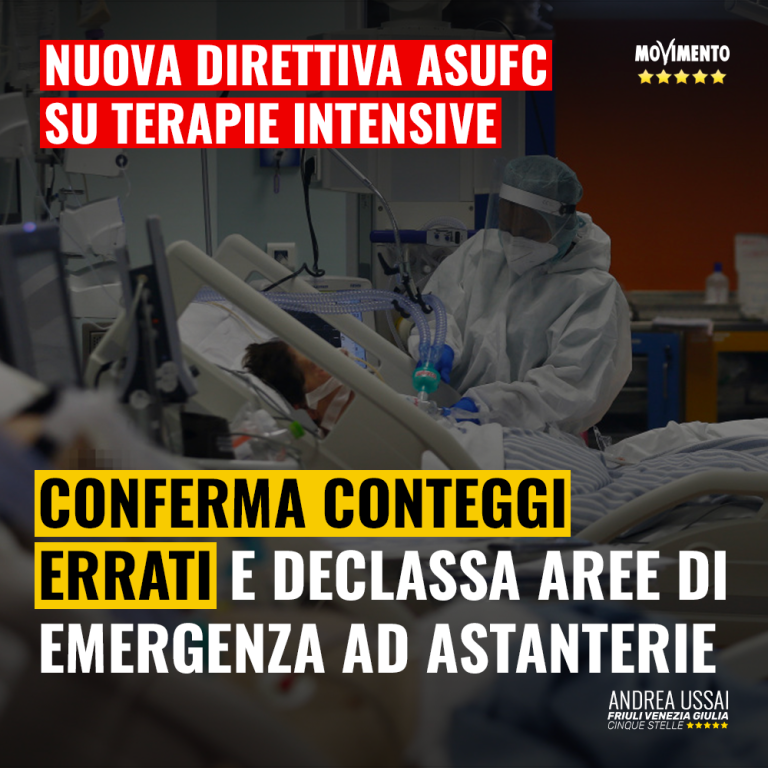 Terapie intensive, nuova direttiva ASUFC conferma conteggi errati e declassa aree di emergenza