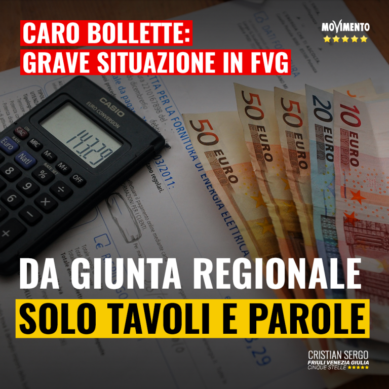 Caro bollette, dalla Giunta ancora neanche un euro