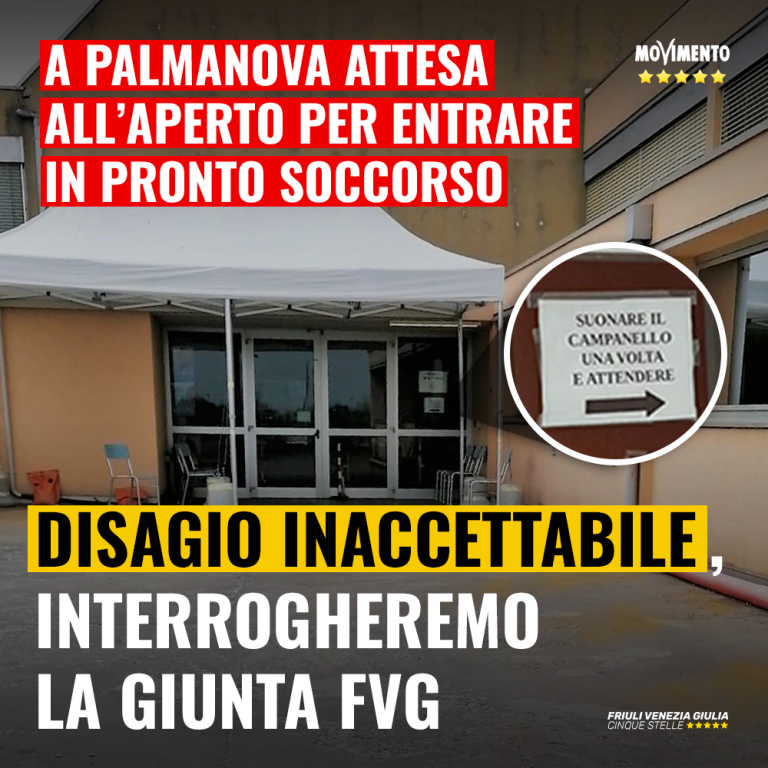 A Palmanova attesa all’aperto prima di entrare in Pronto Soccorso