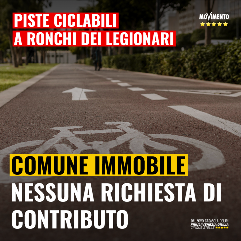 Perché da Ronchi nessuna richiesta di contributo per ciclabili?