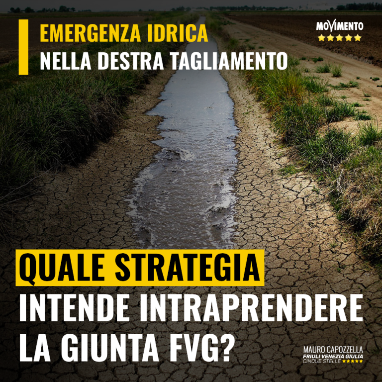 Quale strategia per affrontare emergenza idrica?