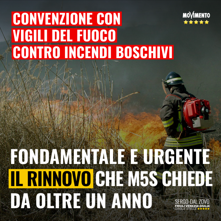 Rinnovare convenzione con Vigili del Fuoco contro incendi boschivi