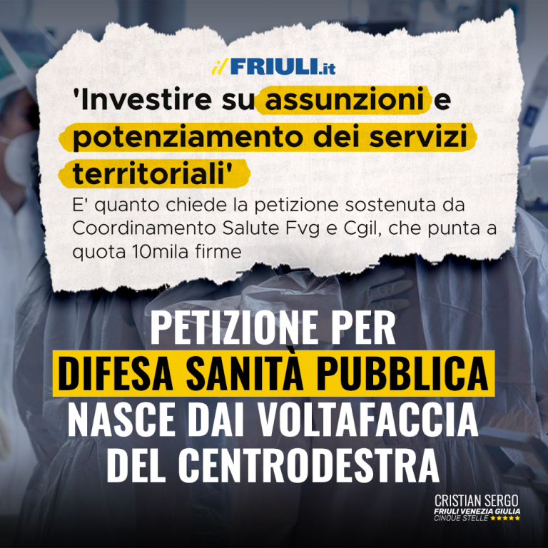 Petizione per difesa sanità pubblica nasce da voltafaccia del centrodestra