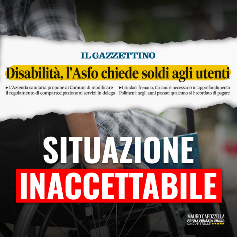 Inaccettabile aumento compartecipazione per servizi disabili in ASFO