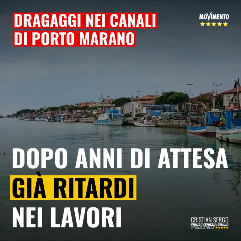 Porto Marano, dragaggi annunciati da un mese e già in ritardo