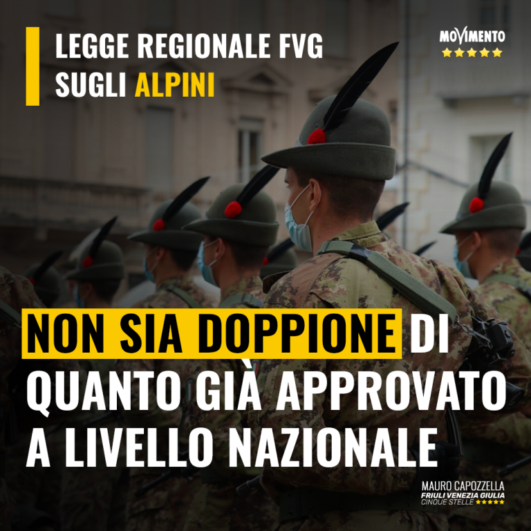 Alpini, legge FVG non sia doppione di quella nazionale