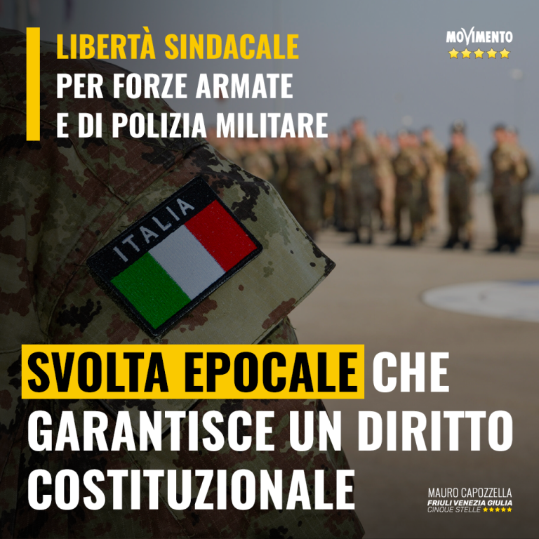 Libertà sindacale Forze armate è svolta epocale