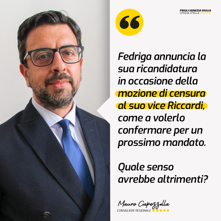 Fedriga si ricandida e ripropone anche Riccardi?