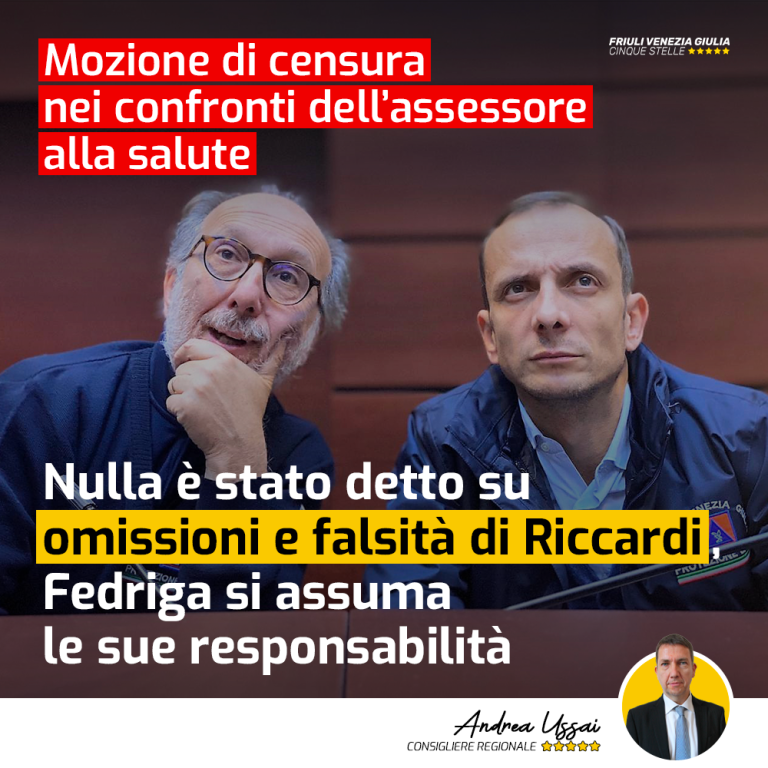 Fedriga si assuma responsabilità su criticità in gestione sanità