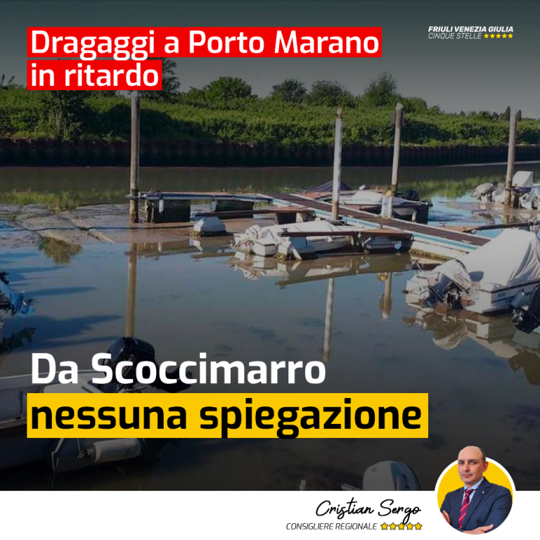 Dragaggi porto Marano, nessuna spiegazione su ritardo lavori