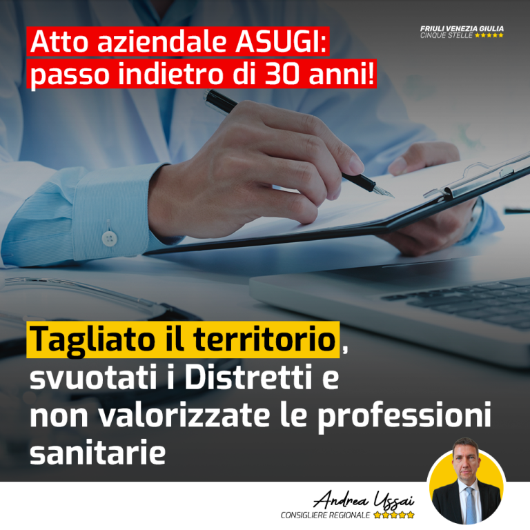 Atto aziendale ASUGI taglia territorio e promette futuro potenziamento con PNRR