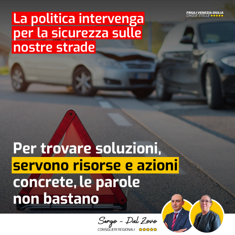 Politica intervenga per la sicurezza sulle nostre strade