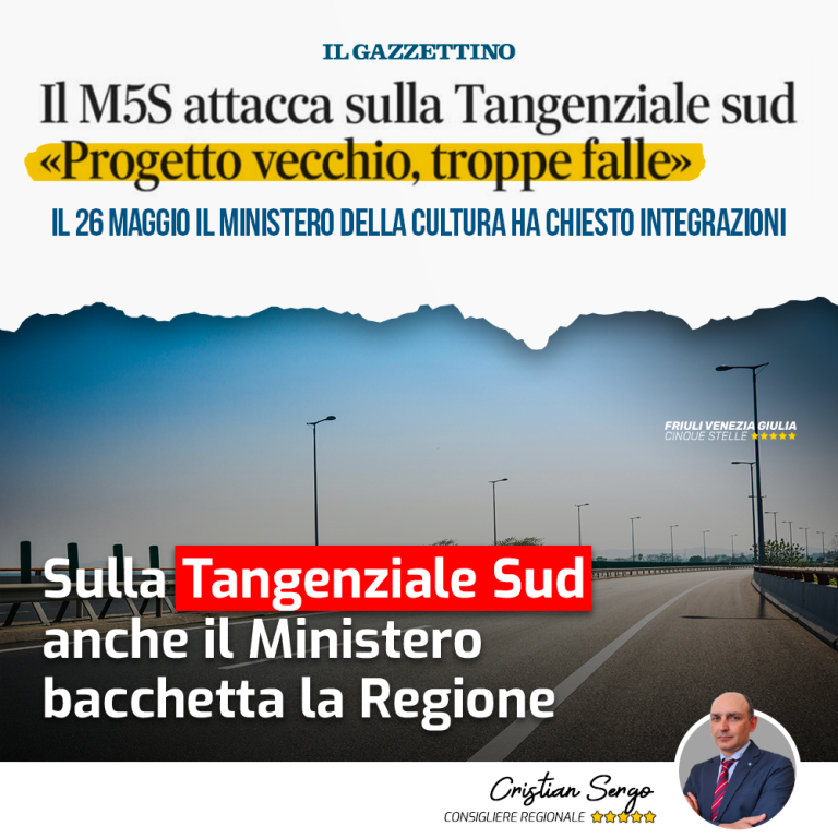 Tangenziale Sud, anche il Ministero bacchetta la Regione