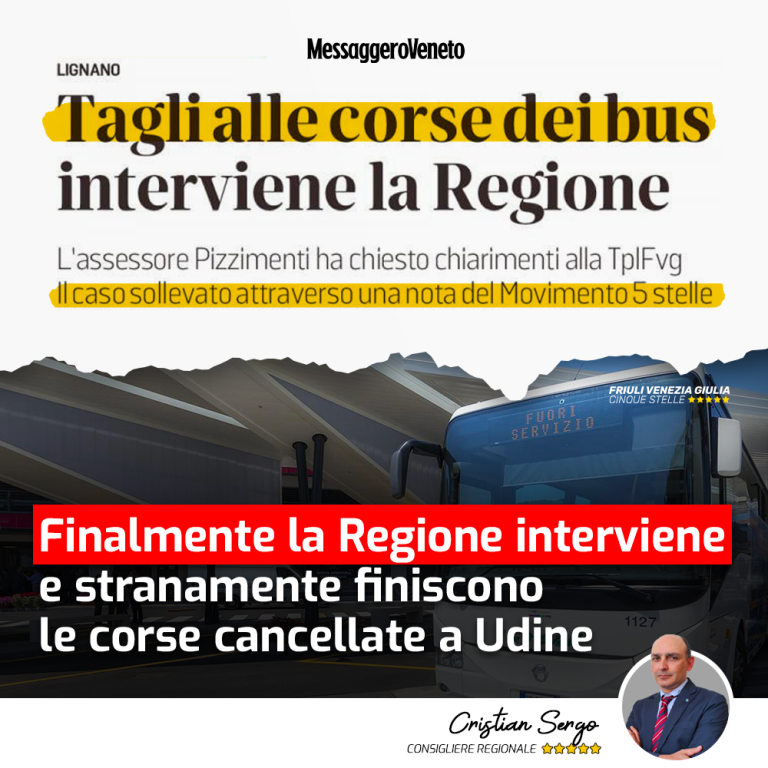 Tpl, finalmente la Regione interviene e stranamente finiscono le corse cancellate