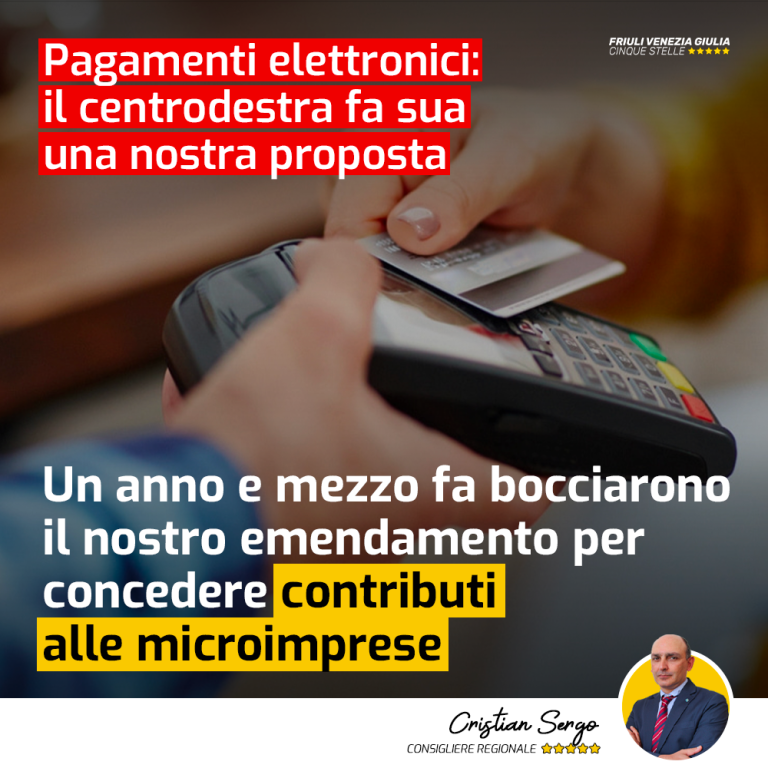 Pagamenti elettronici, centrodestra fa sua una nostra proposta