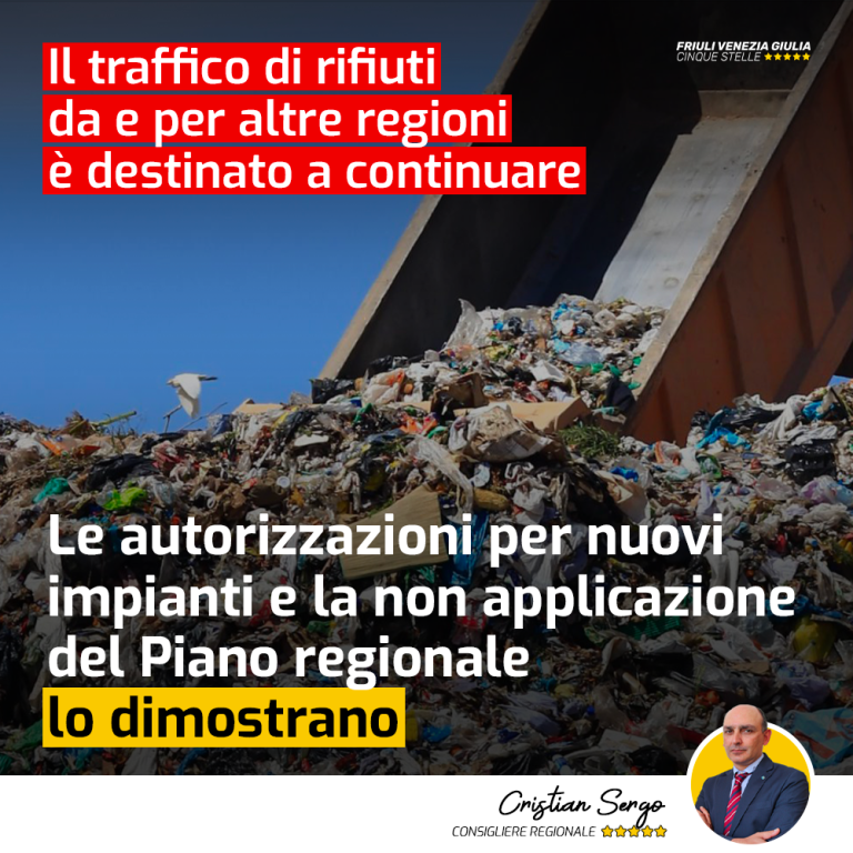 Traffico di rifiuti da e per altre regioni destinato a continuare