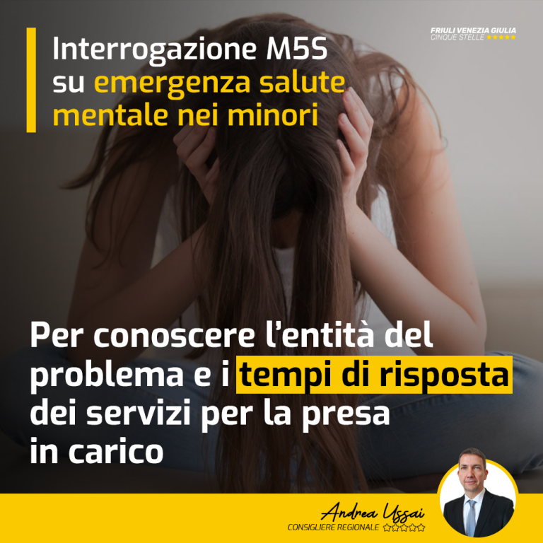 Interrogazione su emergenza salute mentale nei minori