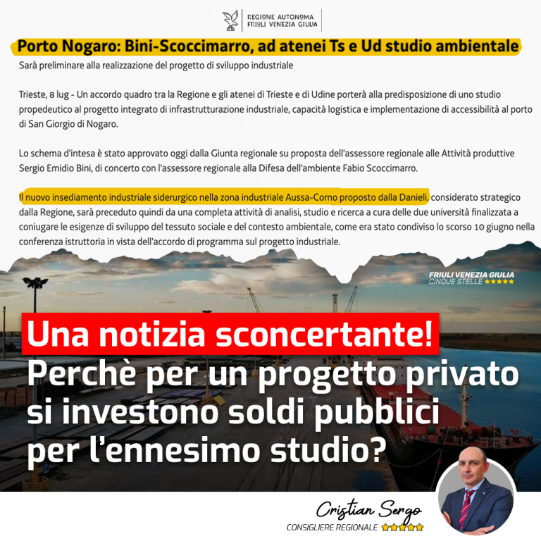 Ennesimo studio su Porto Nogaro lascia basiti