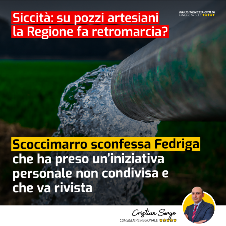 Siccità, su pozzi artesiani la Regione fa retromarcia?