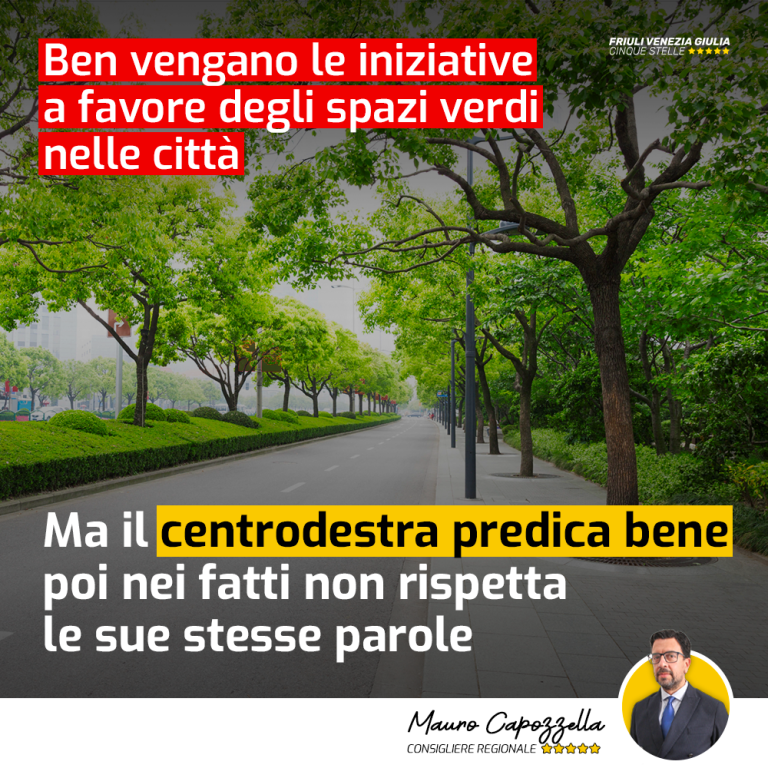 Ben vengano le iniziative a favore del verde urbano