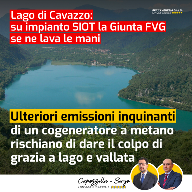 Lago Cavazzo, su impianto Siot la Giunta se ne lava le mani