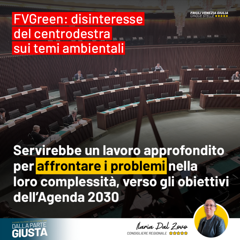 FVGreen, disinteresse del centrodestra su temi ambientali