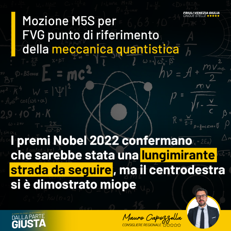 M5S aveva visto lungo su meccanica quantistica