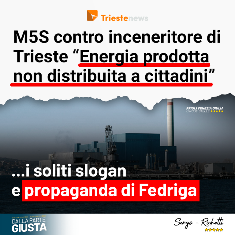 Su inceneritore di Trieste soliti slogan e propaganda di Fedriga