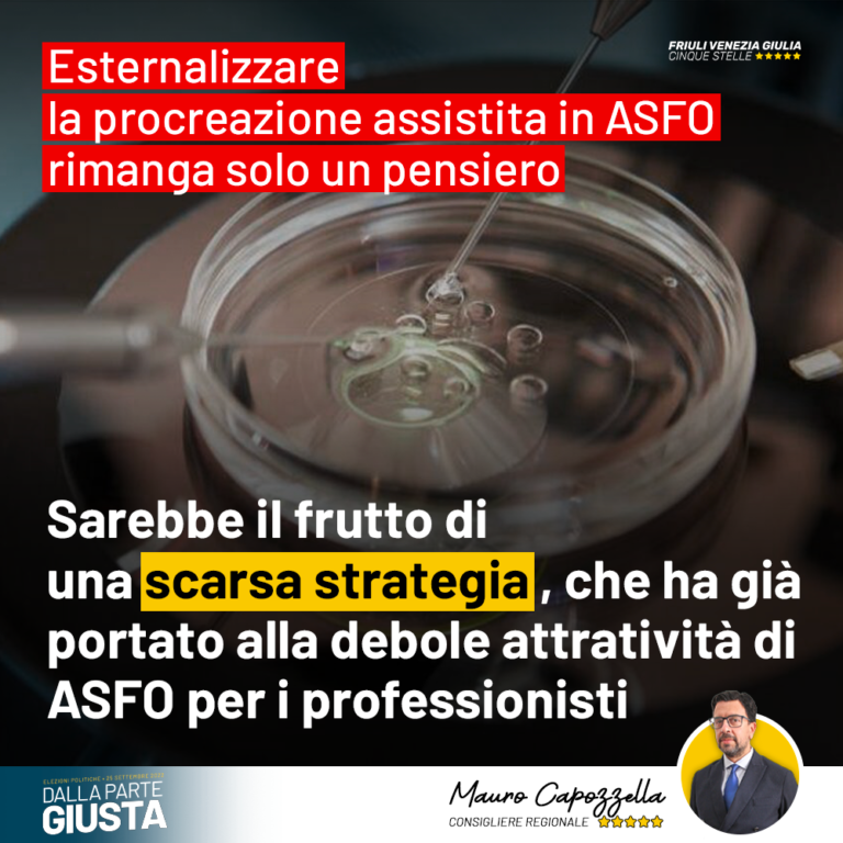 Esternalizzare procreazione assistita ASFO rimanga solo un pensiero