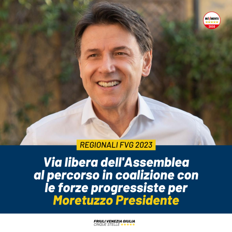 Via libera dell’Assemblea al percorso in coalizione con le forze progressiste per Moretuzzo Presidente