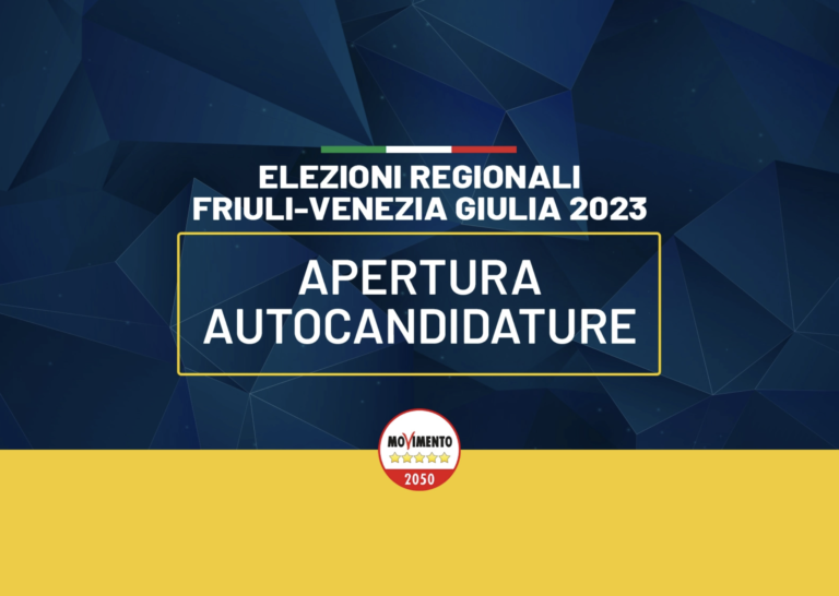 Dalle 12 di giovedì autocandidature per le regionali 2023