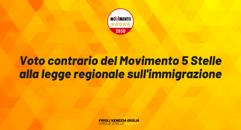 Voto contrario del MoVimento 5 Stelle a legge immigrazione