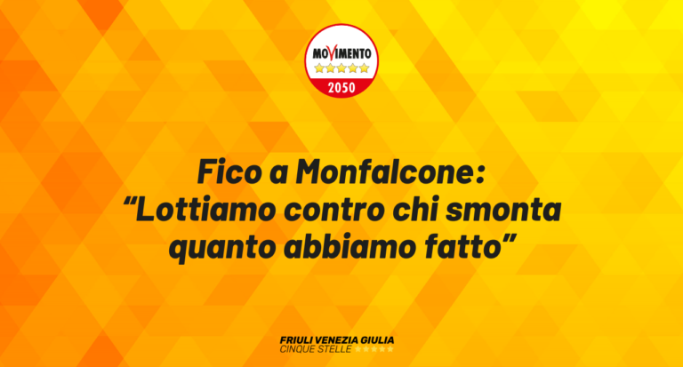 Fico a Monfalcone: “Lottiamo contro chi smonta quanto abbiamo fatto”