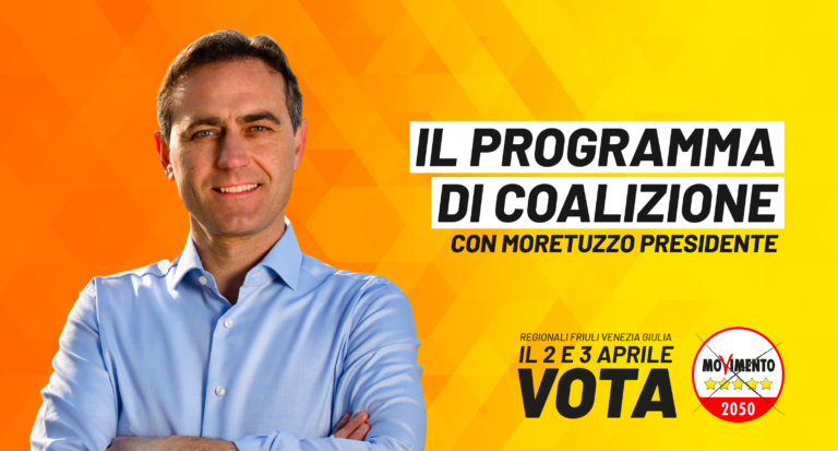 Il programma di coalizione, con Moretuzzo Presidente