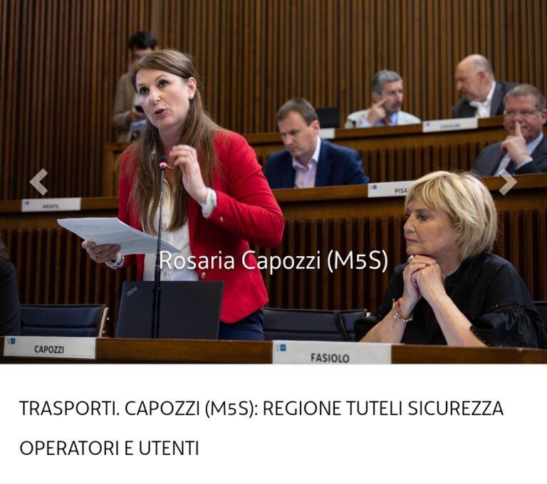 TRASPORTI. CAPOZZI (M5S): REGIONE TUTELI SICUREZZA OPERATORI E UTENTI