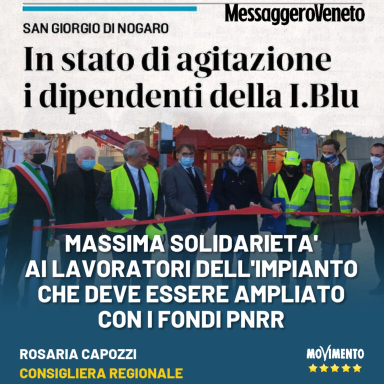 Lavoro – Capozzi M5S: “Massima solidarietà ai lavoratori I.Blu”