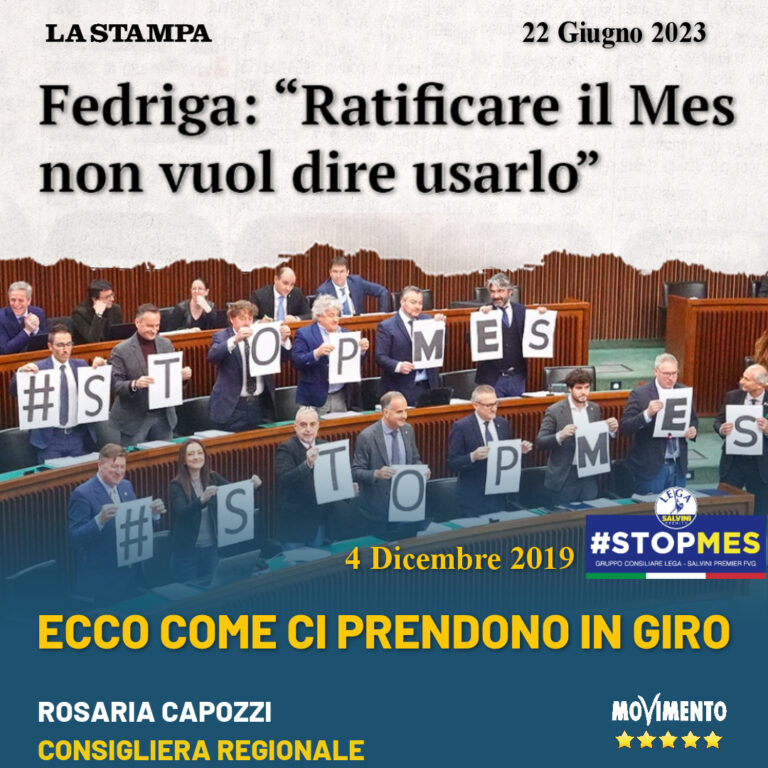 MES – Capozzi M5S: “Indignati, più che stupiti, su ennesimo voltafaccia di Fedriga e della Lega”