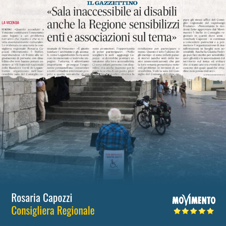 Capozzi M5S: “Ancora troppe  barriere architettoniche”